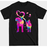 T-shirt pour hommes avec peinture aquarelle de chat et chien — T-shirts pour hommes