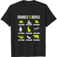 T-shirt pour hommes Animals Of The World en noir — T-shirts pour hommes