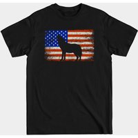 T-shirt Patriote avec Drapeau Américain Wolves pour Hommes — T-shirts pour hommes