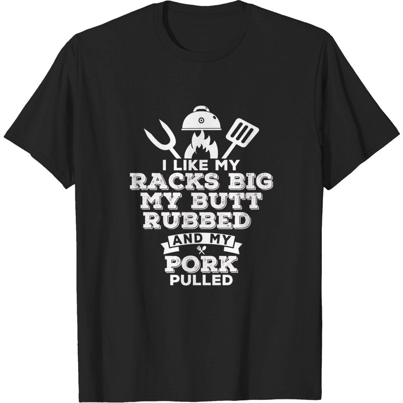 T-shirt I Like My Racks Big, My Butt Rubbed pour hommes — T-shirts pour hommes