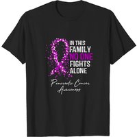 T-shirt In This Family No One Fights Alone - Cancer du pancréas — T-shirts pour hommes