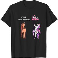 T-shirt humoristique pour travailleurs sociaux avec licorne — T-shirts pour hommes