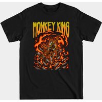 T-shirt noir pour hommes Monkey King