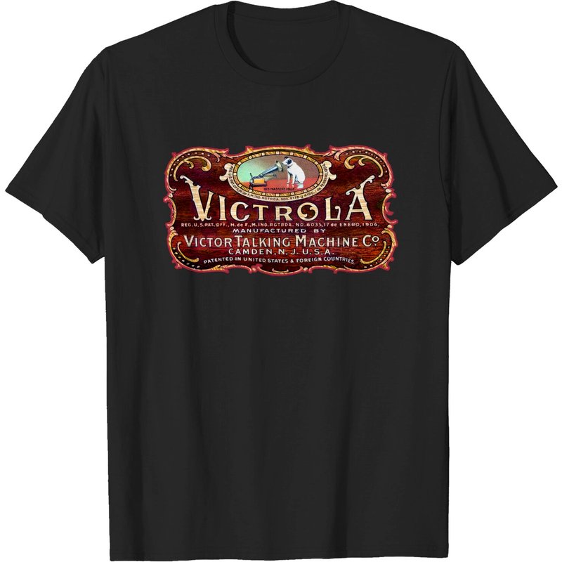 T-shirt pour hommes Victrola IV Phonograph - Noir
