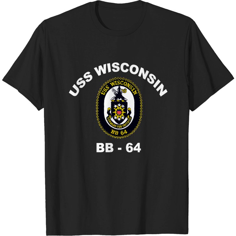 T-shirt pour hommes Bb-64 Uss Wisconsin — T-shirts pour hommes