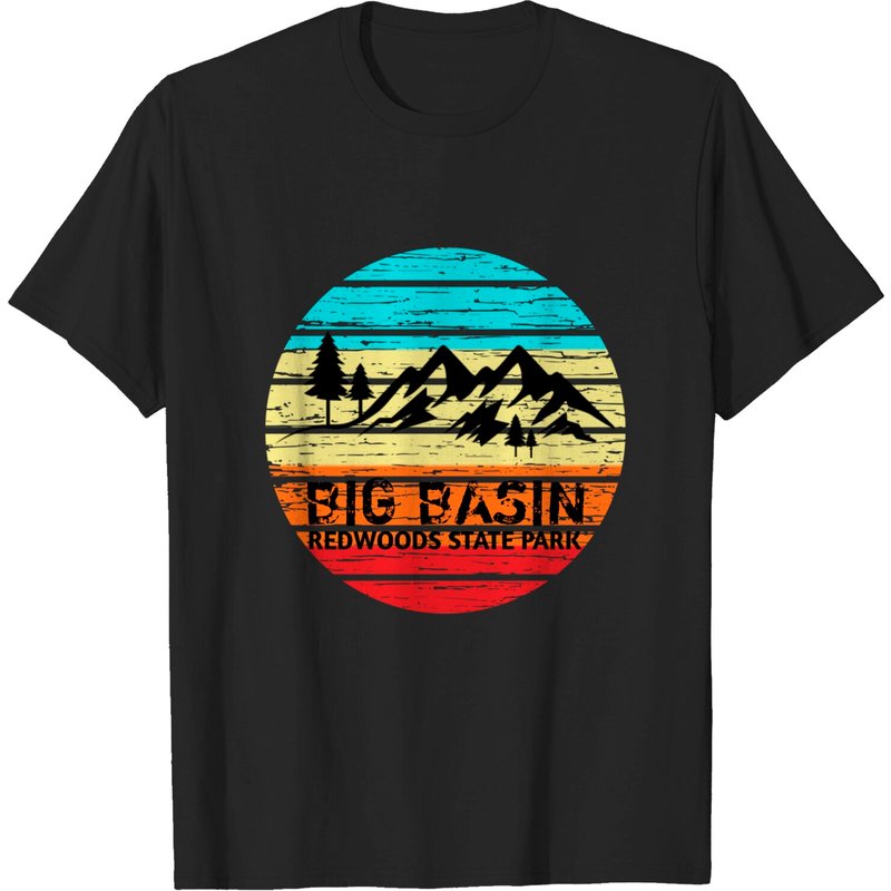 Big Basin Redwoods State Park Men's T-Shirt in Black