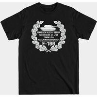 T-shirt pour hommes avec le char allemand E-100 et couronne de chêne — T-shirts pour hommes