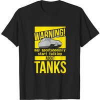 Avertissement Peut Commencer À Parler Spontanément Des Tanks Maus T-Shirt — T-shirts pour hommes