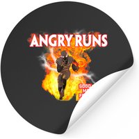 Autocollant Angry Runs Good Morning Football pour amateurs de sport — Autocollants et stickers