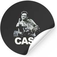 Autocollant Johnny Cash The Bird - Design Carré Classique