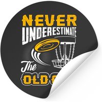 Ne Sous-estimez Jamais Le Vieux Disque Golf Frisbee Autocollant