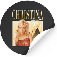 Autocollant Vintage de Christina Aguilera pour Thème Noir