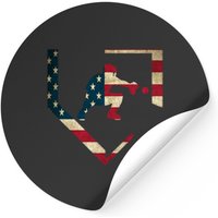 Autocollant D'équipement de Receveur de Baseball au Lycée avec Drapeau Américain