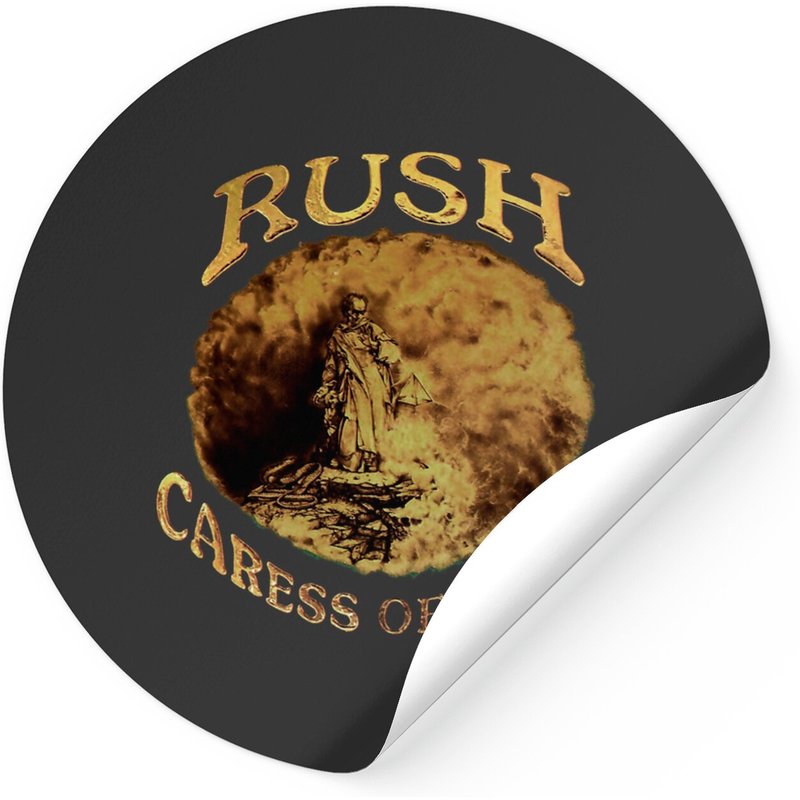 Rush Caress Of Steel Track List Band Logo Sticker — Stickers & Decals