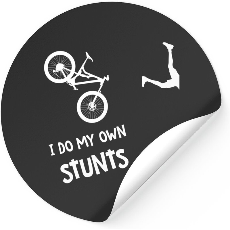I Do My Own Stunts Mountain Bike Sticker — Stickers & Decals