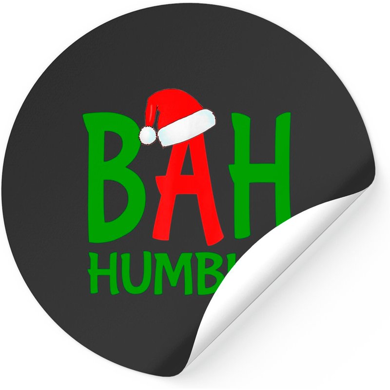Christmas Bah Humbug Ebenezer Scrooge Design Sticker — Stickers & Decals