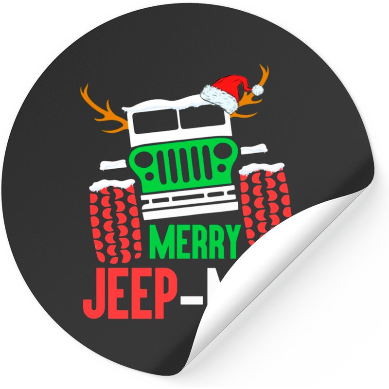 Merry Jeep Mas Christmas Essential Sticker
