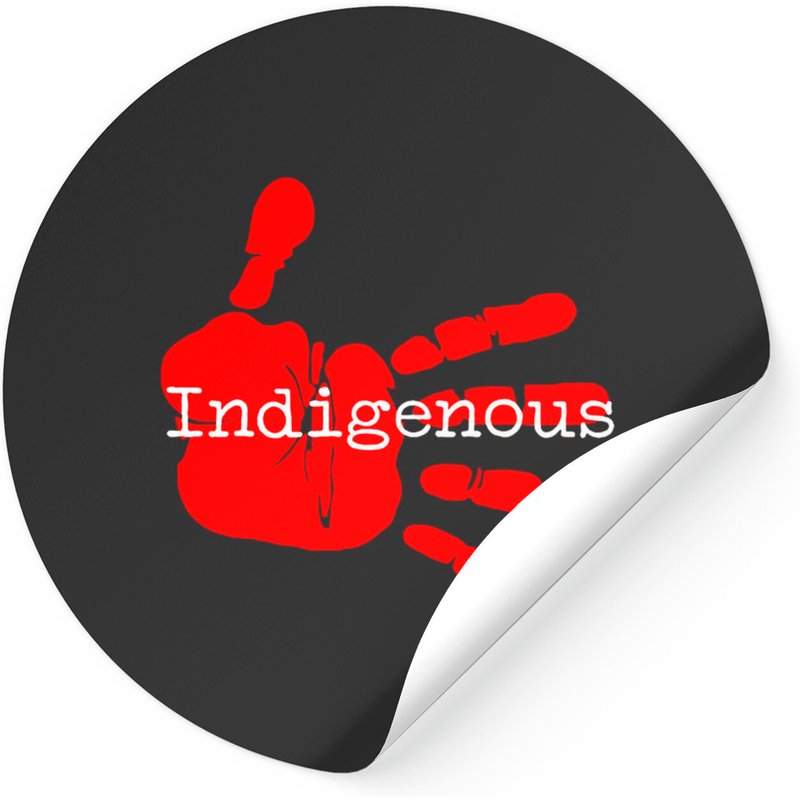 Native American Indigenous Red Hand Sticker — Stickers & Decals