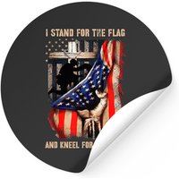 I Stand For The Flag Kneel For The Cross Veteran Sticker — Stickers & Decals