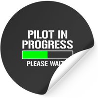 Pilot In Progress Sticker for Black Theme — Stickers & Decals