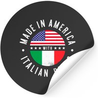 Black In Italian Sticker Made in America with Italian Parts