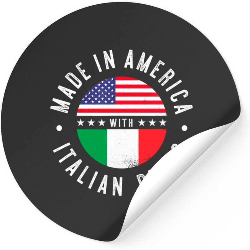Black In Italian Sticker Made in America with Italian Parts — Stickers & Decals