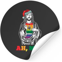Ah Men Christmas LGBT Pride Jesus Gay Christian Sticker — Stickers & Decals