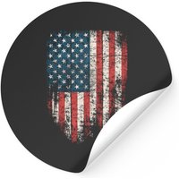 Distressed USA Flag Sticker for Men and Women