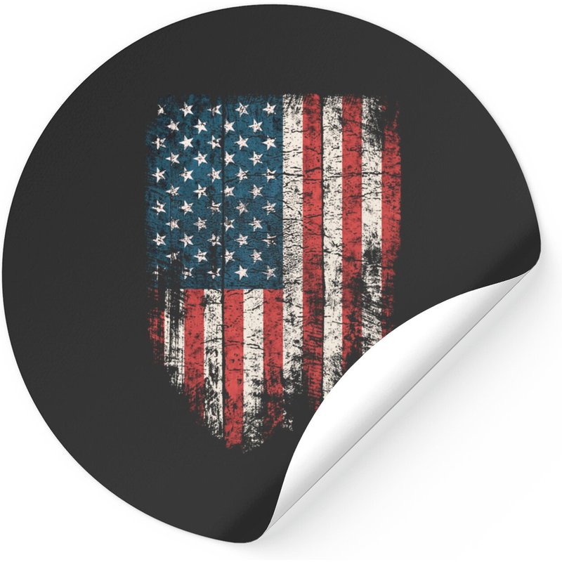 Distressed USA Flag Sticker for Men and Women — Stickers & Decals
