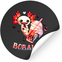 Cute Axolotl Lover Bobalotl Boba Sticker — Stickers & Decals