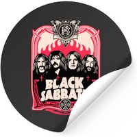 Autocollant Officiel Black Sabbath Flammes Rouges — Autocollants et stickers