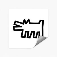Keith Haring The Barking Dog Icon Sticker, 1990 Street Art — Stickers & Decals