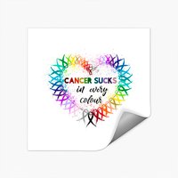 Cancer Sucks Sticker - Multiple Colors Available