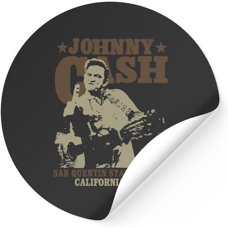 Johnny Cash Men's Outlaw Finger Sticker — Stickers & Decals