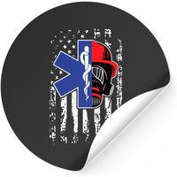 Emt Firefighter Paramedic Back Print Sticker — Stickers & Decals