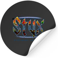 Autocollant noir de l'album Paradise Theatre du groupe Styx de 1981