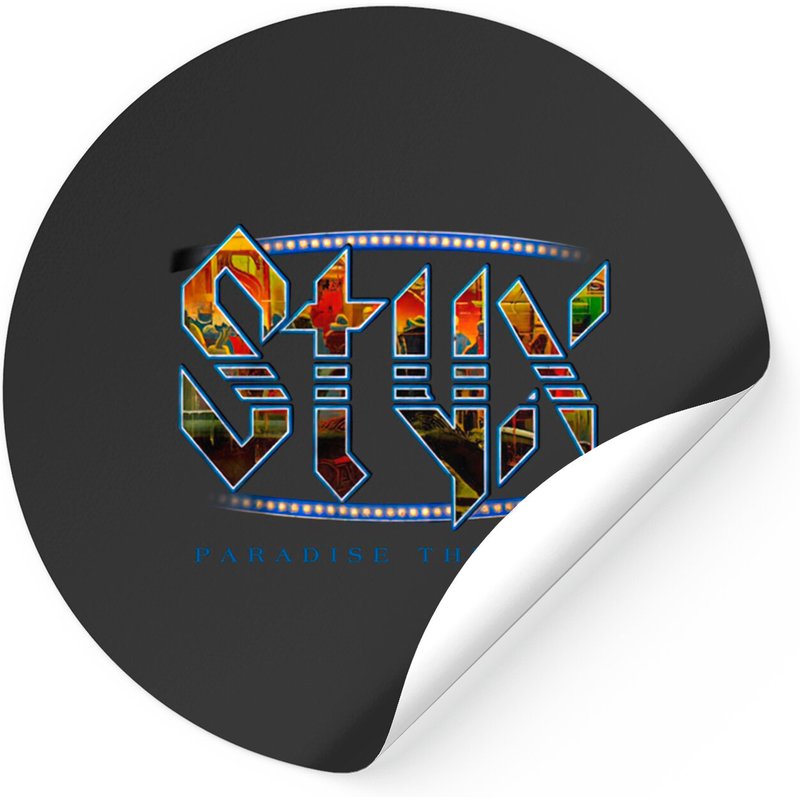 Styx Rock Band 1981 Album Paradise Theatre Black Sticker — Stickers & Decals