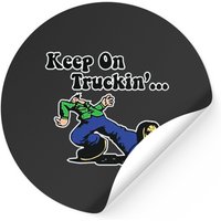 Autocollant Truckin Keep On Truckin - Style Carré Classique