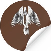 Randy Rhoads With Wings Sticker for Black Theme