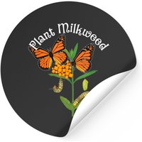 Plant Milkweed Monarch Butterfly Sticker