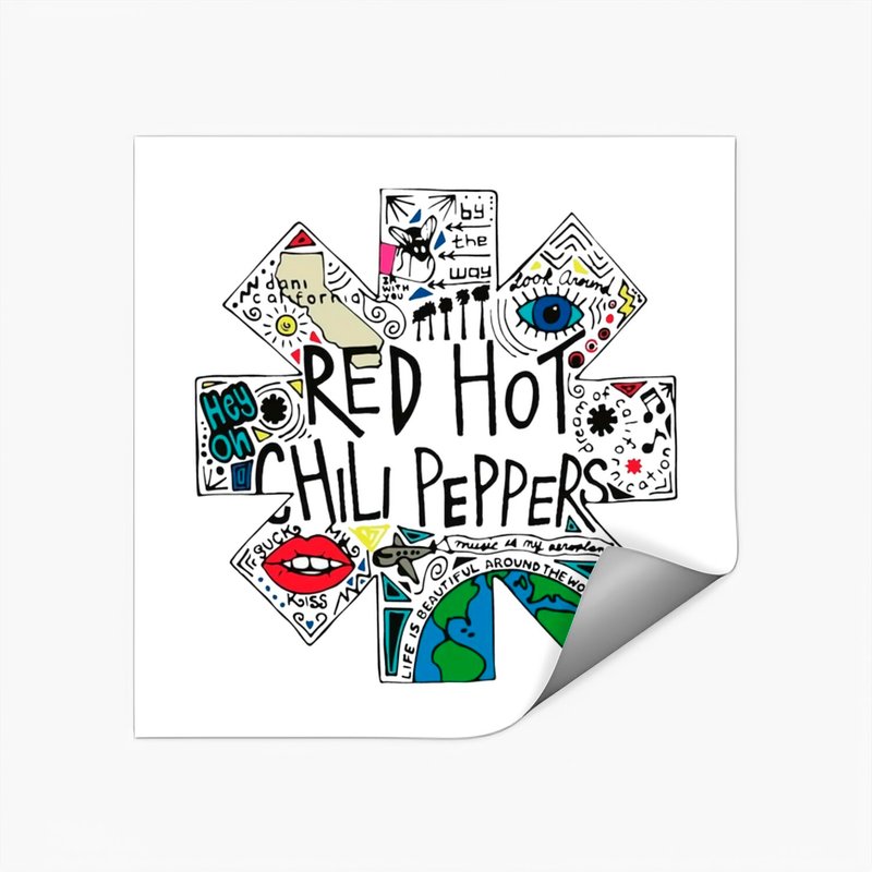 Life Is Beautiful Around The World Sticker - Red Hot Chilli Peppers — Stickers & Decals