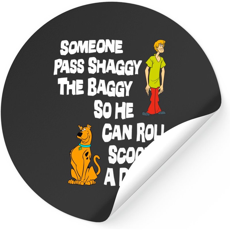 Scooby Doo Pass Shaggy The Baggy Sticker