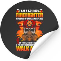 I Am A Grumpy Firefighter Sticker