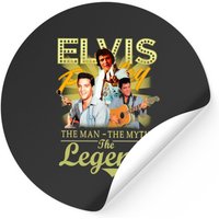 Elvis Presley The Man The Myth The Legend Square Sticker