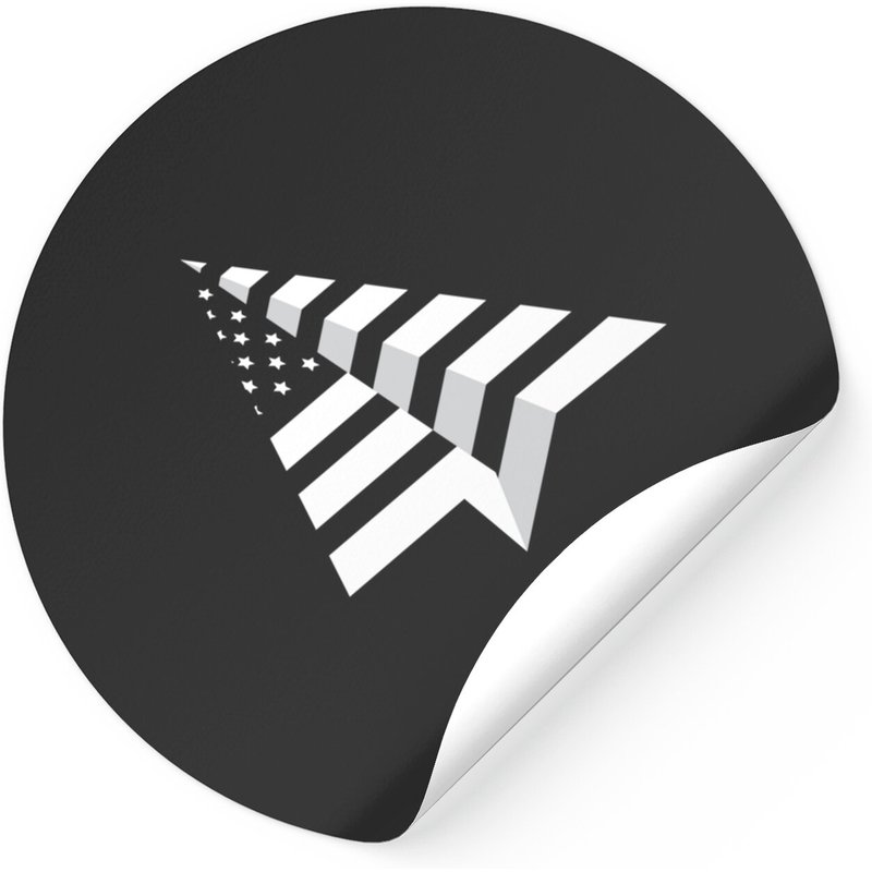 Autocollant Avion en Papier Paper Plane Usa — Autocollants et stickers