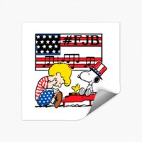 Autocollant Fjb Snoopy Music - Style carré classique