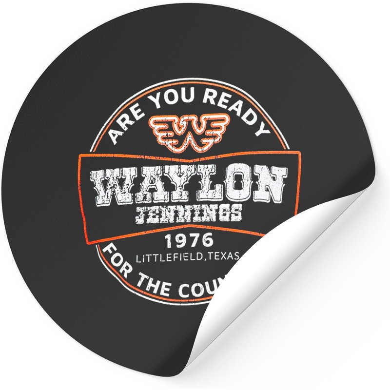 Waylon Jennings Are You Ready Sticker — Stickers & Decals