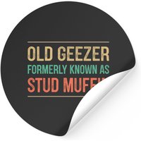 Mens Old Geezer Vintage Style Sticker — Stickers & Decals