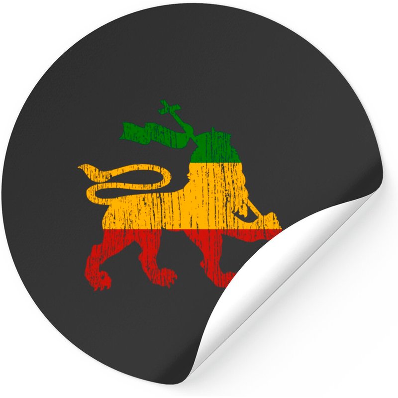 Autocollant Lion de Juda Rastafari Rasta Reggae — Autocollants et stickers