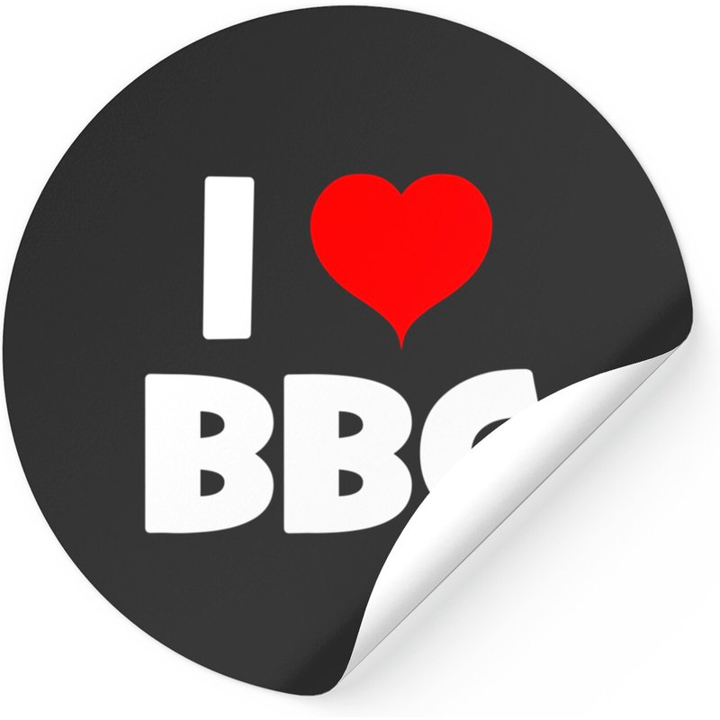 Autocollant Bbc J'aime Bbc - Style Carré Classique — Autocollants et stickers